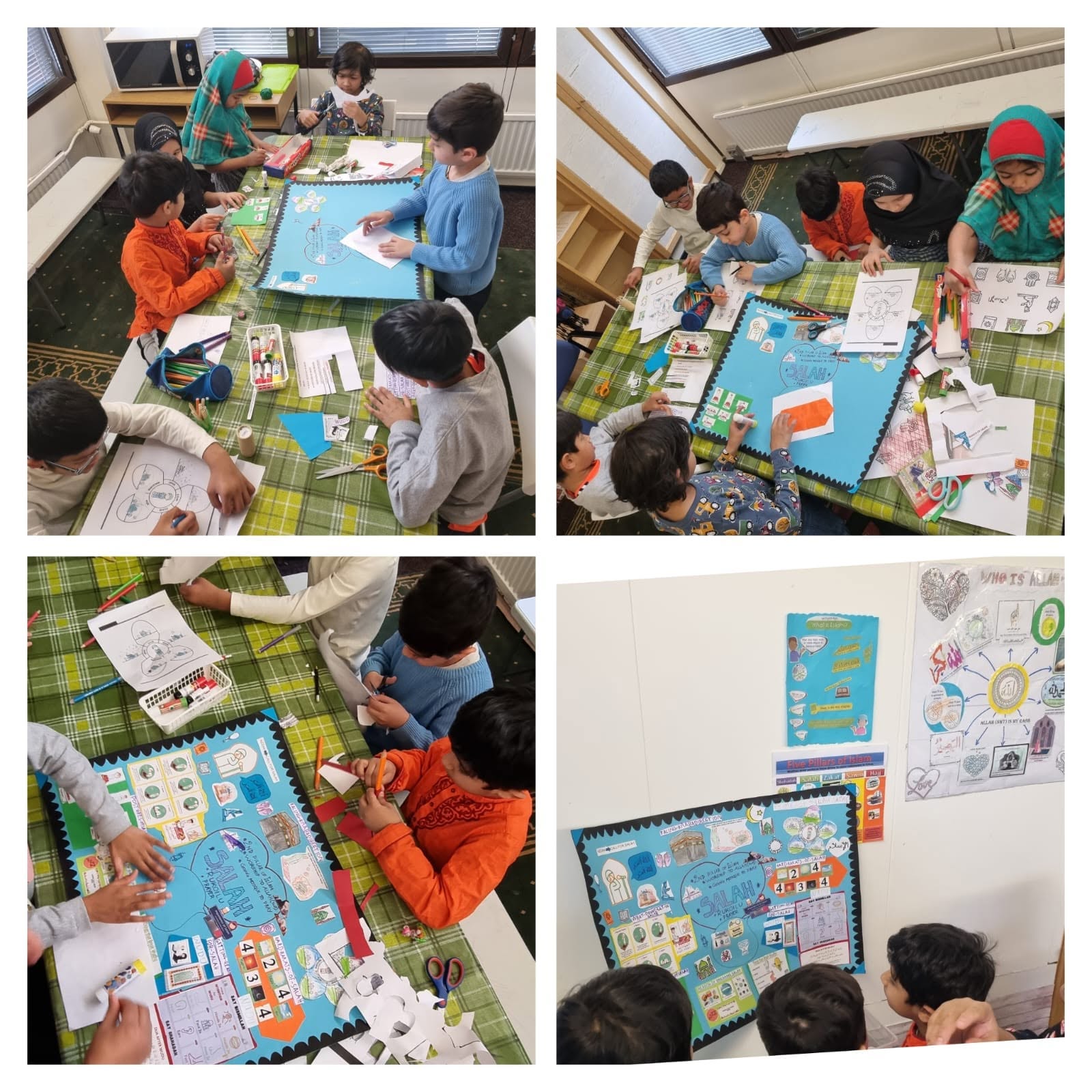Children taking part in a hands-on craft and learning activity at EMC's weekend school